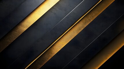 Elegant Minimalist Luxury Background with Smooth Metallic Gold Gradients and Matte Black Accents