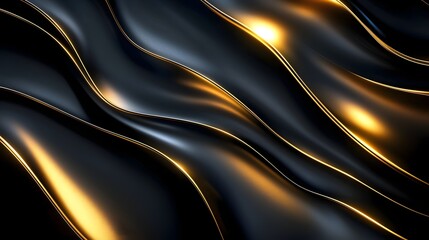 Elegant Metallic Gold and Matte Black Gradient Background with Subtle Geometric Patterns