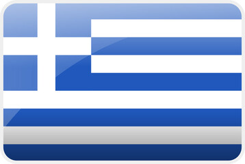 Flag Icon of Greece Country,National Vector Flag Iconic Symbol and Colors of Greece flag.