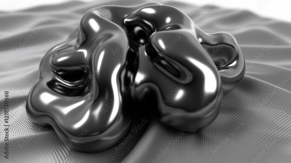 Poster abstract soft gray surface with uneven textures and organic form in stylized artistic design