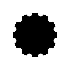 Cogwheel icon isolated on white background.
