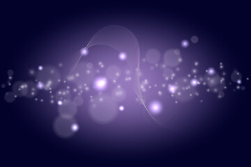 Abstract wave in space on purple background