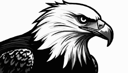 Obraz premium Eagle Profile with Intense Gaze