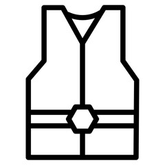 Vest Safty Sea Line Icon