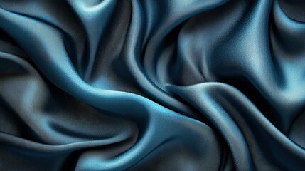 Fototapeta premium Luxurious deep blue silk fabric background with smooth texture and elegant appearance