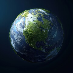 Fototapeta premium Earth: A Green and Connected World