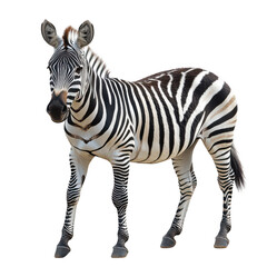 Fototapeta premium Zebra isolated on transparent background
