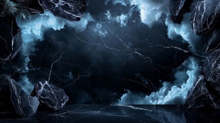 Monochrome luxury rewards blank card template with topaz elements for elegant design needs