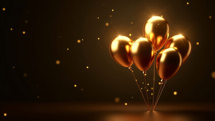 Elegant Golden Balloons Celebration
