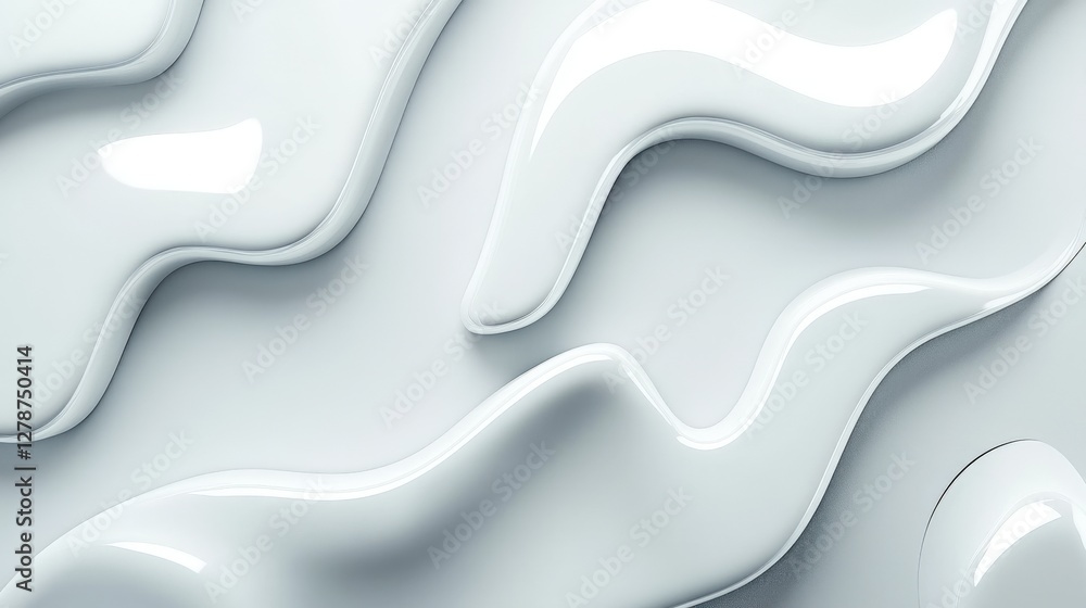 Poster eerie gray surface with swirling textures and glossy finish for abstract and modern design projects