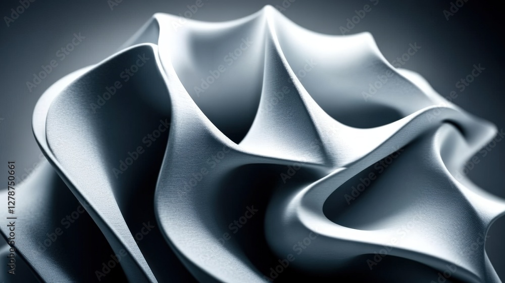 Aufkleber enigmatic gray canvas with faintly embossed shape capturing depth and texture in contemporary art