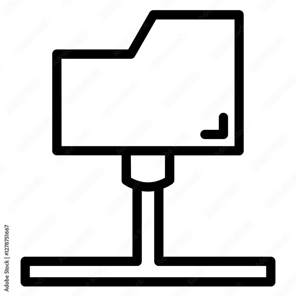 Poster data folder storage line icon