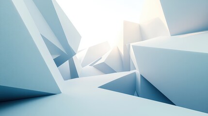 A 3D render featuring an abstract iridescent shape against a dark background, creating a striking visual contrast with shimmering, multicolored reflections.