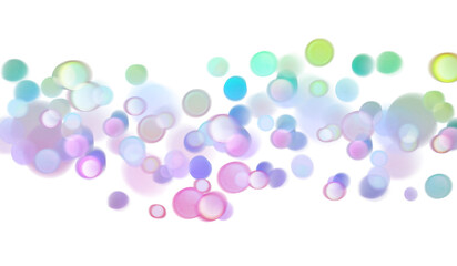 Blurred bokeh colors light glowing on transparent background
