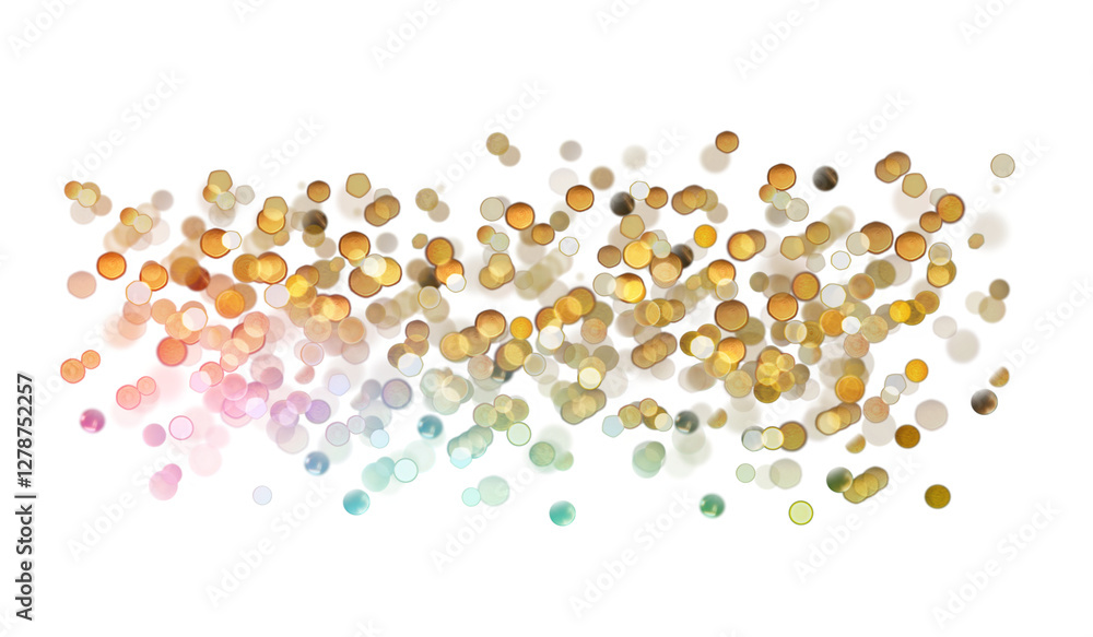 Wall mural blurred bokeh colors light glowing on transparent background