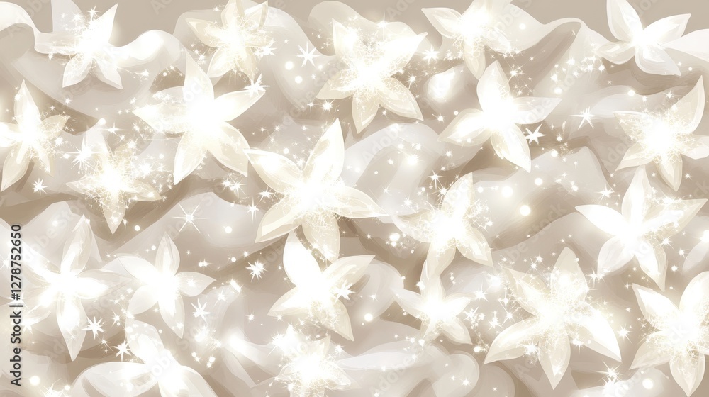 Poster delicate glowing patterns of parsley leaves with shimmering details and ethereal qualities for encha