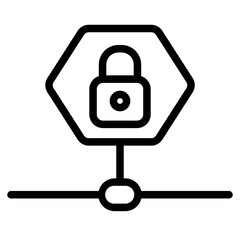 Seo Padlock Security Line Icon