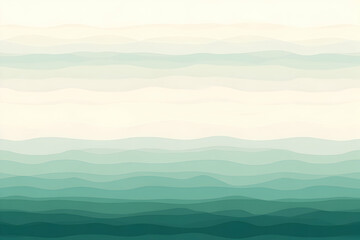 Abstract Wavy Teal and Beige Gradient Background Illustration Pattern