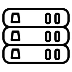 Server Data Network Line Icon