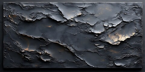 Abstract Dark Stone Art Piece