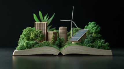 green energy investments USA, sustainable finance trends, wind turbines, solar panels, and stock market data