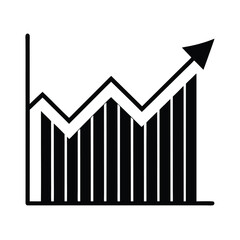 Positive Growth Trend Upward Graph, Business Success, Financial Chart