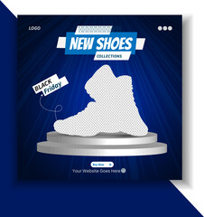 shoe social media poster design template