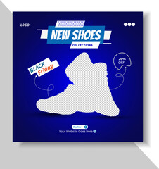shoe social media poster design template