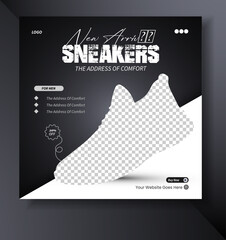 shoe social media poster design template