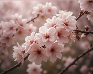 Obraz premium A close-up of cherry blossoms