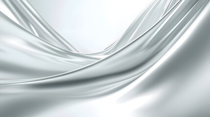 Obraz premium Minimalist Elegant Corporate Background with Smooth Metallic Textures and Refined Silver White Gradient
