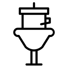 Closet Wc Hygiene Line Icon