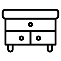 Furniture Interior Cabinet Line Icon