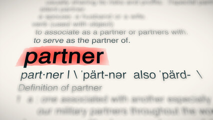 A close-up illustration of the word 