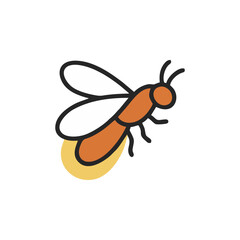 Nature-Inspired Minimalist Firefly Logo Art