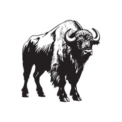 vector illustration of an buffaloe