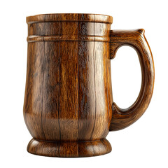 Wooden Beer Mug Rustic Design Brown Texture ale pub bar cup isolated on transparent background png