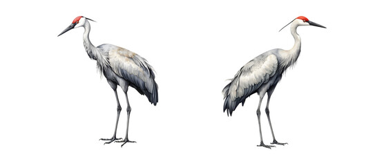 Graceful Red-Crowned Crane