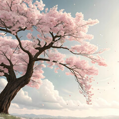 Fototapeta premium realistic sakura tree
