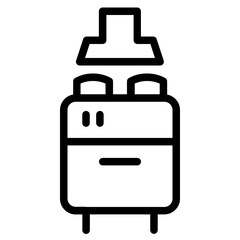 Furniture Drawer Cabinet Line Icon