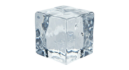 Obraz premium A Single Ice Cube Crystal Clear Frozen Water 