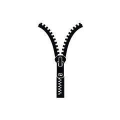 zipper isolated on white