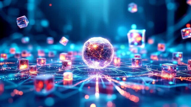 Dynamic Abstract Shapes Animation: Vibrant Colors, Kinetic Motion, Seamless Loop, Modern Art, Futuristic Design, Visual Effects, Motion Graphics, Energy, Technology, Innovation, Creative Background,  
