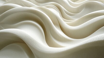 Obraz premium Elegant White Satin Fabric with Soft Waves and Ripples for Textile Background and Design Use