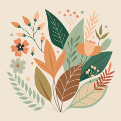 Trending Organic Nature Vector Design – Beautiful Minimalist Botanical & Eco-Friendly Illustration