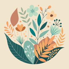 Trending Organic Nature Vector Design – Beautiful Minimalist Botanical & Eco-Friendly Illustration
