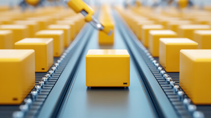 Wire factory, A smart factory with robotic arms handling processes in high fidelity.