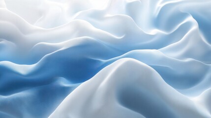 Fototapeta premium A Serene and Ethereal Wave of Soft Silks and Fabrics in Tranquil Blue Tones