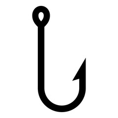 Fishing hook icon isolated on white background