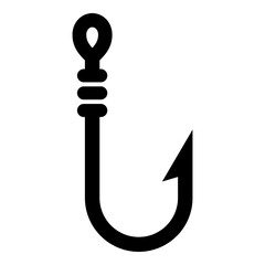 Fishing hook icon isolated on white background